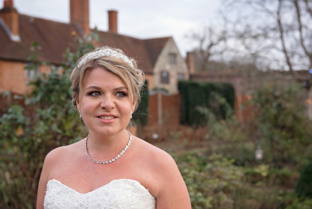 Bridal make-up and hair, The Walled Gardens at Cowdray, Midhurst, West Sussex