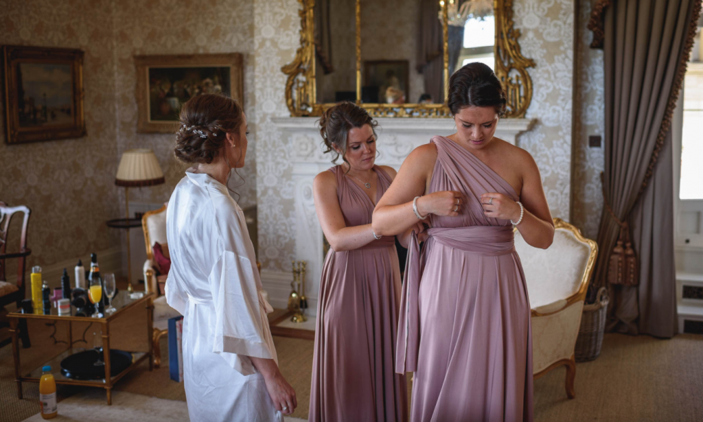 bridal make up and hair, Cowdray House wedding venue, West Sussex